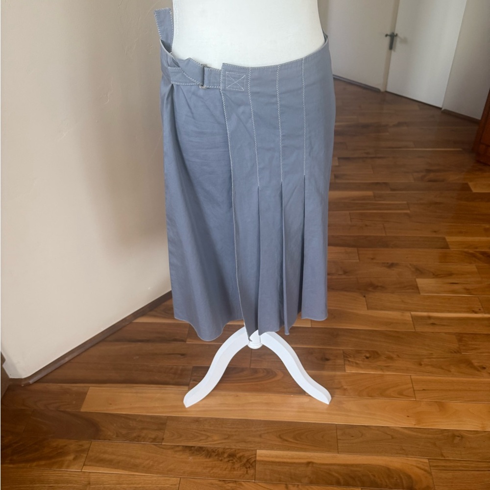 Chic Gray Midi Skirt set